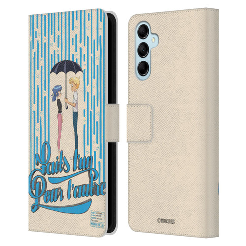 Miraculous Ladybug Sketches Made For Each Other Leather Book Wallet Case Cover For Samsung Galaxy M14 5G