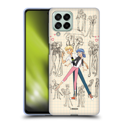 Miraculous Ladybug Sketches Marinette And Adrien Soft Gel Case for Samsung Galaxy M53 (2022) Miraculous Ladybug Sketches Marinette And Adrien Soft Gel Case for Samsung Galaxy M53 (2022)