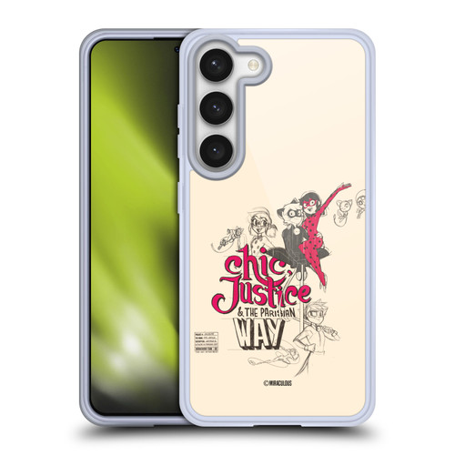 Miraculous Ladybug Sketches Chic Justice Soft Gel Case for Samsung Galaxy S23 5G