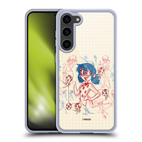 Miraculous Ladybug Sketches Ladybug Soft Gel Case for Samsung Galaxy S23+ 5G