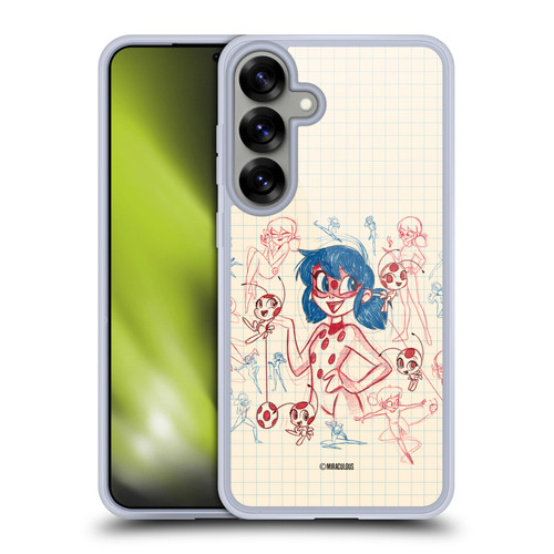 Miraculous Ladybug Sketches Ladybug Soft Gel Case for Samsung Galaxy S25+