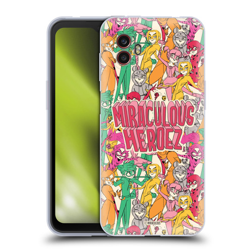 Miraculous Ladybug Sketches Heroes Pattern Soft Gel Case for Samsung Galaxy Xcover6 Pro/Pro2