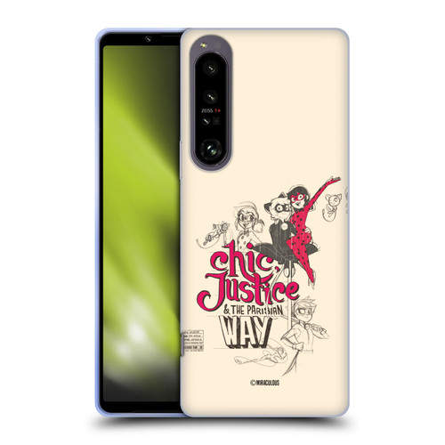 Miraculous Ladybug Sketches Chic Justice Soft Gel Case for Sony Xperia 1 IV