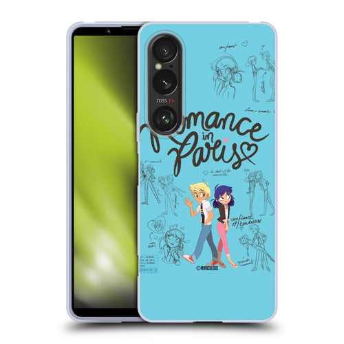 Miraculous Ladybug Sketches Romance In Paris Soft Gel Case for Sony Xperia 1 VI 5G