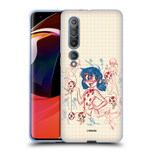 Miraculous Ladybug Sketches Ladybug Soft Gel Case for Xiaomi Mi 10 5G / Mi 10 Pro 5G