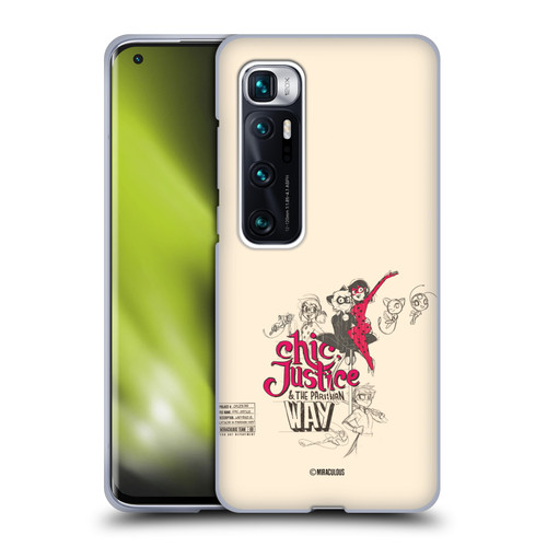 Miraculous Ladybug Sketches Chic Justice Soft Gel Case for Xiaomi Mi 10 Ultra 5G