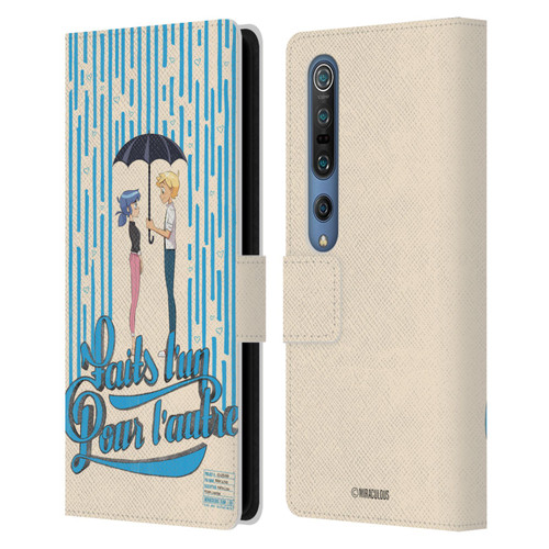 Miraculous Ladybug Sketches Made For Each Other Leather Book Wallet Case Cover For Xiaomi Mi 10 5G / Mi 10 Pro 5G