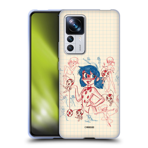 Miraculous Ladybug Sketches Ladybug Soft Gel Case for Xiaomi 12T Pro