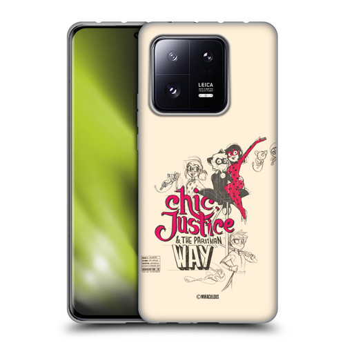 Miraculous Ladybug Sketches Chic Justice Soft Gel Case for Xiaomi 13 Pro 5G