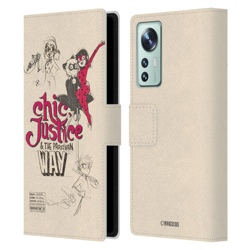 Miraculous Ladybug Sketches Chic Justice Leather Book Wallet Case Cover For Xiaomi 12 Miraculous Ladybug Sketches Chic Justice Leather Book Wallet Case Cover For Xiaomi 12