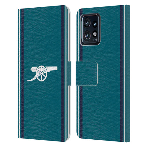 Arsenal FC 2023/24 Crest Kit Third Leather Book Wallet Case Cover For Motorola Moto Edge 40 Pro/Plus 2023