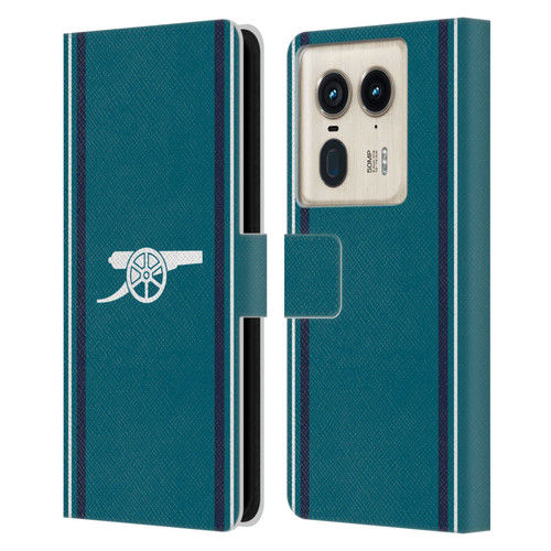 Arsenal FC 2023/24 Crest Kit Third Leather Book Wallet Case Cover For Motorola Edge 50 Ultra/X50 Ultra