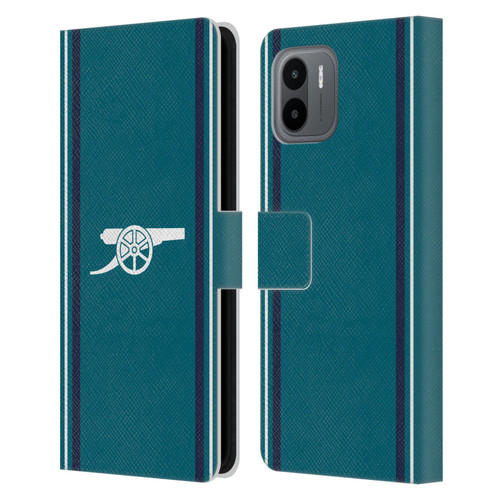 Arsenal FC 2023/24 Crest Kit Third Leather Book Wallet Case Cover For Xiaomi Redmi A2