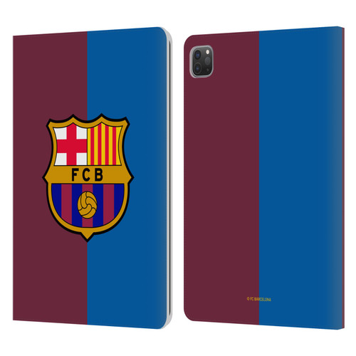 FC Barcelona 2024/25 Crest Kit Home Leather Book Wallet Case Cover For Apple iPad Pro 11 2020 / 2021 / 2022