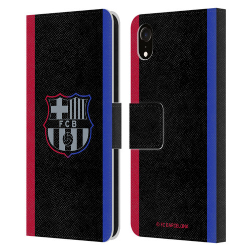 FC Barcelona 2024/25 Crest Kit Away Leather Book Wallet Case Cover For Apple iPhone XR