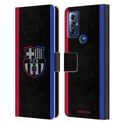 FC Barcelona 2024/25 Crest Kit Away Leather Book Wallet Case Cover For Motorola Moto G Play (2023)
