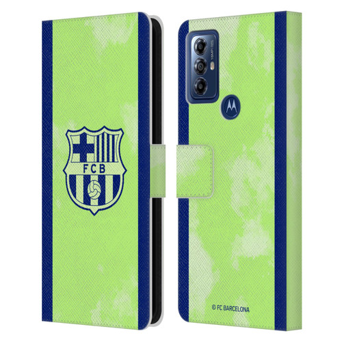 FC Barcelona 2024/25 Crest Kit Third Leather Book Wallet Case Cover For Motorola Moto G Play (2023)