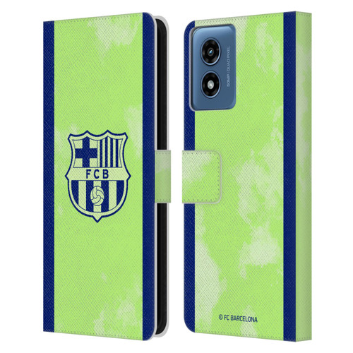 FC Barcelona 2024/25 Crest Kit Third Leather Book Wallet Case Cover For Motorola Moto G Play (2024)