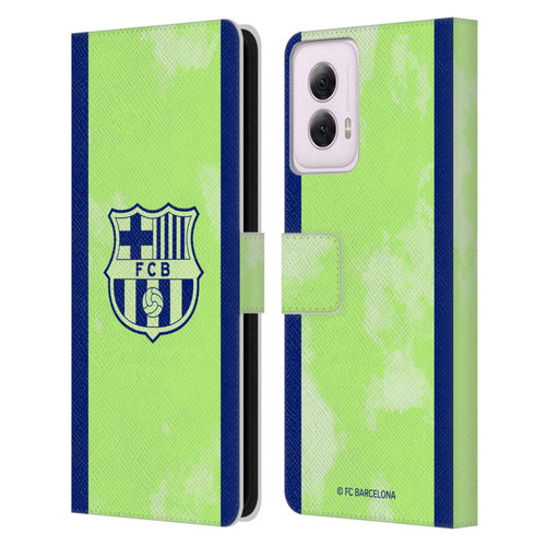 FC Barcelona 2024/25 Crest Kit Third Leather Book Wallet Case Cover For Motorola Moto G Power (2024)