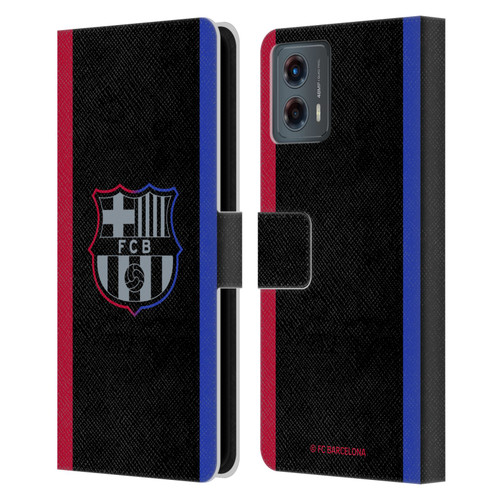 FC Barcelona 2024/25 Crest Kit Away Leather Book Wallet Case Cover For Motorola Moto G (2023)