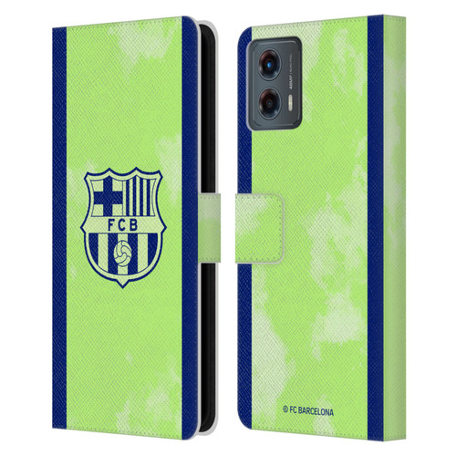 FC Barcelona 2024/25 Crest Kit Third Leather Book Wallet Case Cover For Motorola Moto G (2023)
