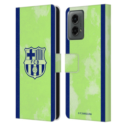 FC Barcelona 2024/25 Crest Kit Third Leather Book Wallet Case Cover For Motorola Moto G (2024)