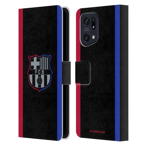 FC Barcelona 2024/25 Crest Kit Away Leather Book Wallet Case Cover For OPPO Find X5