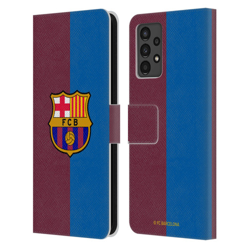 FC Barcelona 2024/25 Crest Kit Home Leather Book Wallet Case Cover For Samsung Galaxy A13 (2022)