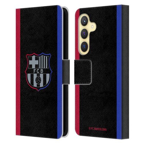 FC Barcelona 2024/25 Crest Kit Away Leather Book Wallet Case Cover For Samsung Galaxy S24 5G
