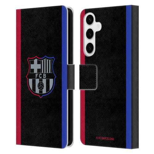 FC Barcelona 2024/25 Crest Kit Away Leather Book Wallet Case Cover For Samsung Galaxy S24+ 5G
