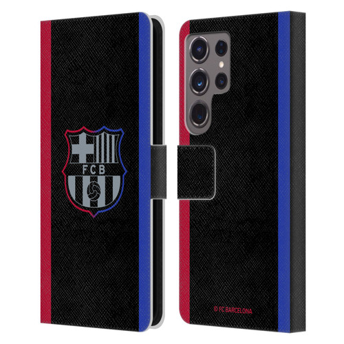 FC Barcelona 2024/25 Crest Kit Away Leather Book Wallet Case Cover For Samsung Galaxy S24 Ultra 5G