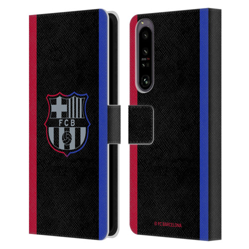 FC Barcelona 2024/25 Crest Kit Away Leather Book Wallet Case Cover For Sony Xperia 1 IV