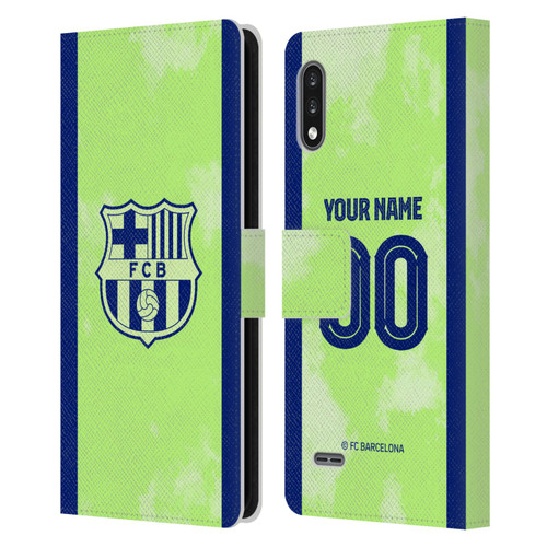 Custom Customised Personalised FC Barcelona 2024/25 Kit Third Leather Book Wallet Case Cover For LG K22