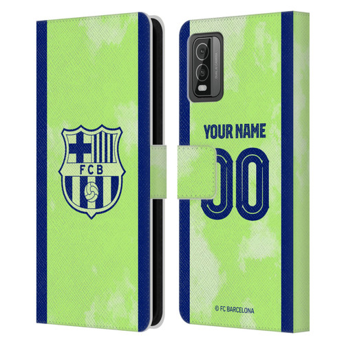 Custom Customised Personalised FC Barcelona 2024/25 Kit Third Leather Book Wallet Case Cover For Nokia C210
