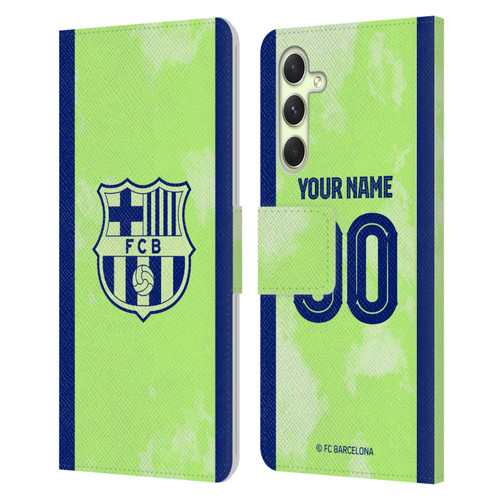 Custom Customised Personalised FC Barcelona 2024/25 Kit Third Leather Book Wallet Case Cover For Samsung Galaxy A54 5G Custom Customised Personalised FC Barcelona 2024/25 Kit Third Leather Book Wallet Case Cover For Samsung Galaxy A54 5G