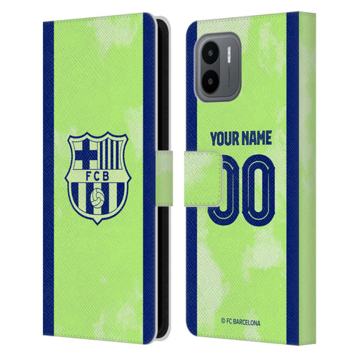 Custom Customised Personalised FC Barcelona 2024/25 Kit Third Leather Book Wallet Case Cover For Xiaomi Redmi A2