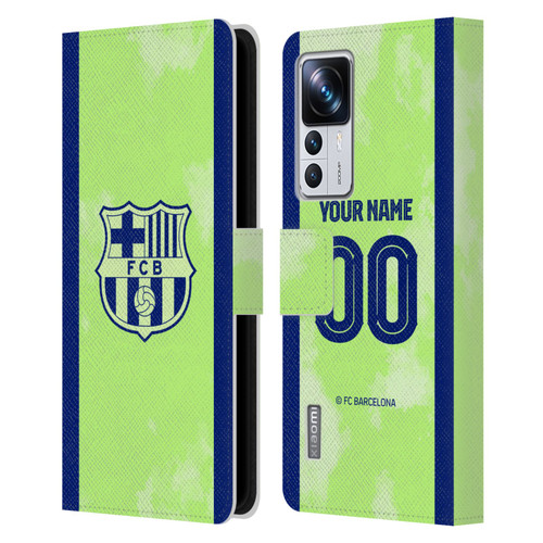 Custom Customised Personalised FC Barcelona 2024/25 Kit Third Leather Book Wallet Case Cover For Xiaomi 12T Pro Custom Customised Personalised FC Barcelona 2024/25 Kit Third Leather Book Wallet Case Cover For Xiaomi 12T Pro