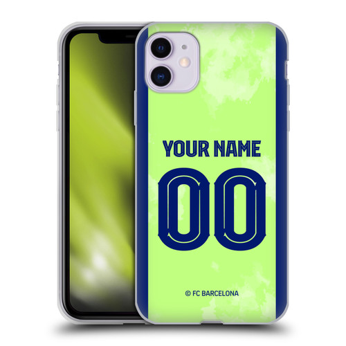 Custom Customised Personalised FC Barcelona 2024/25 Kit Third Soft Gel Case for Apple iPhone 11