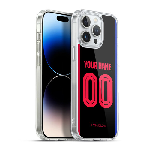 Custom Customised Personalised FC Barcelona 2024/25 Kit Away Soft Gel Case for Apple iPhone 13 Pro Max & MagSafe