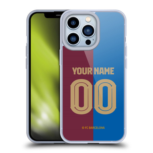 Custom Customised Personalised FC Barcelona 2024/25 Kit Home Soft Gel Case for Apple iPhone 13 Pro