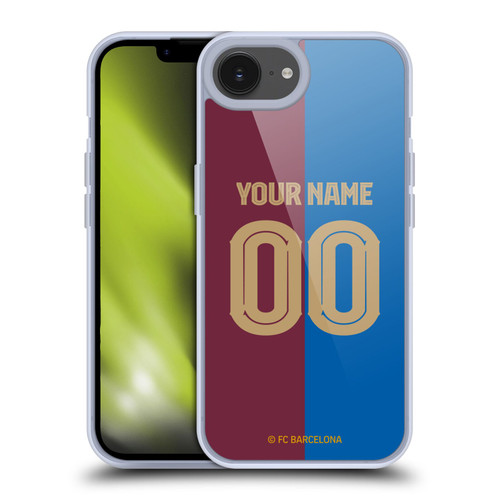 Custom Customised Personalised FC Barcelona 2024/25 Kit Home Soft Gel Case for Apple iPhone 16e