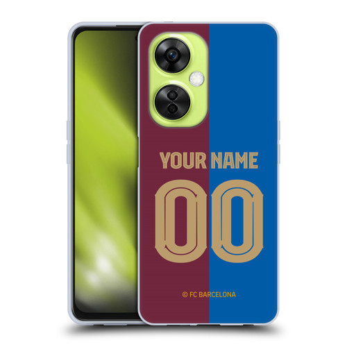 Custom Customised Personalised FC Barcelona 2024/25 Kit Home Soft Gel Case for OnePlus Nord CE 3 Lite 5G