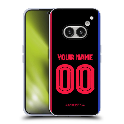 Custom Customised Personalised FC Barcelona 2024/25 Kit Away Soft Gel Case for Nothing Phone (2a)
