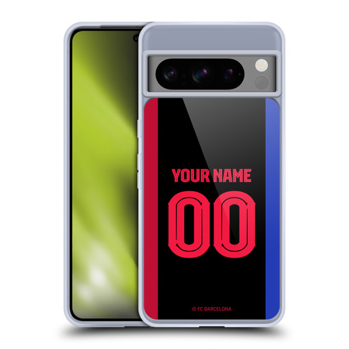 Custom Customised Personalised FC Barcelona 2024/25 Kit Away Soft Gel Case for Google Pixel 8 Pro