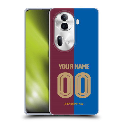 Custom Customised Personalised FC Barcelona 2024/25 Kit Home Soft Gel Case for OPPO Reno11 Pro