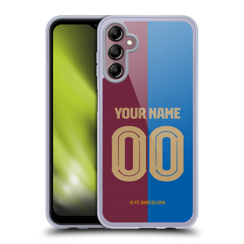 Custom Customised Personalised FC Barcelona 2024/25 Kit Home Soft Gel Case for Samsung Galaxy A14 5G Custom Customised Personalised FC Barcelona 2024/25 Kit Home Soft Gel Case for Samsung Galaxy A14 5G
