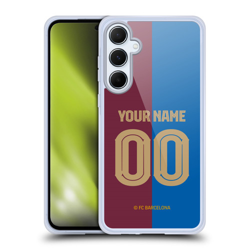 Custom Customised Personalised FC Barcelona 2024/25 Kit Home Soft Gel Case for Samsung Galaxy A55 5G