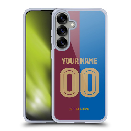 Custom Customised Personalised FC Barcelona 2024/25 Kit Home Soft Gel Case for Samsung Galaxy S25+