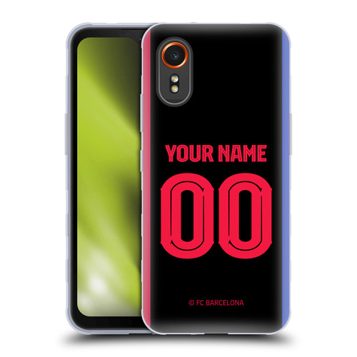 Custom Customised Personalised FC Barcelona 2024/25 Kit Away Soft Gel Case for Samsung Galaxy Xcover7 5G