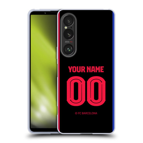 Custom Customised Personalised FC Barcelona 2024/25 Kit Away Soft Gel Case for Sony Xperia 1 VI 5G